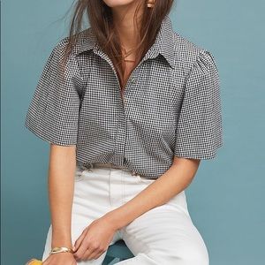Anthropologie Eri&Ali gingham blouse